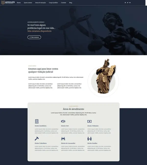 Advocate Project - Website Institucional